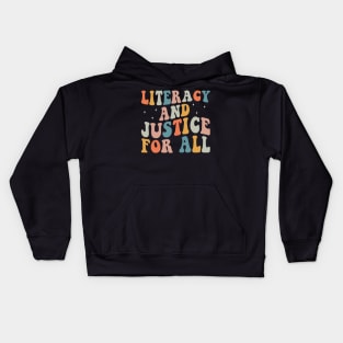 Literacy and justice for all Kids Hoodie